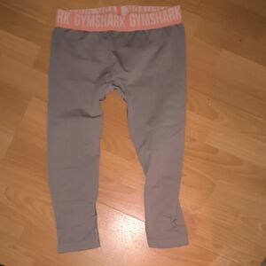 Gymshark | Gray Leggings with Pink Waistband